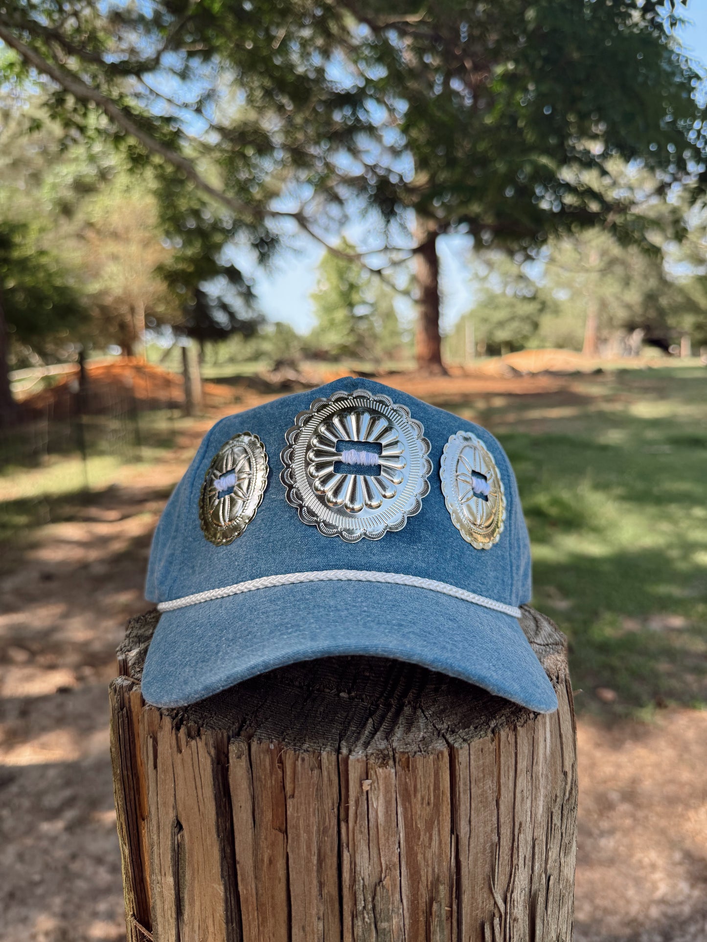Denim Concho Trucker