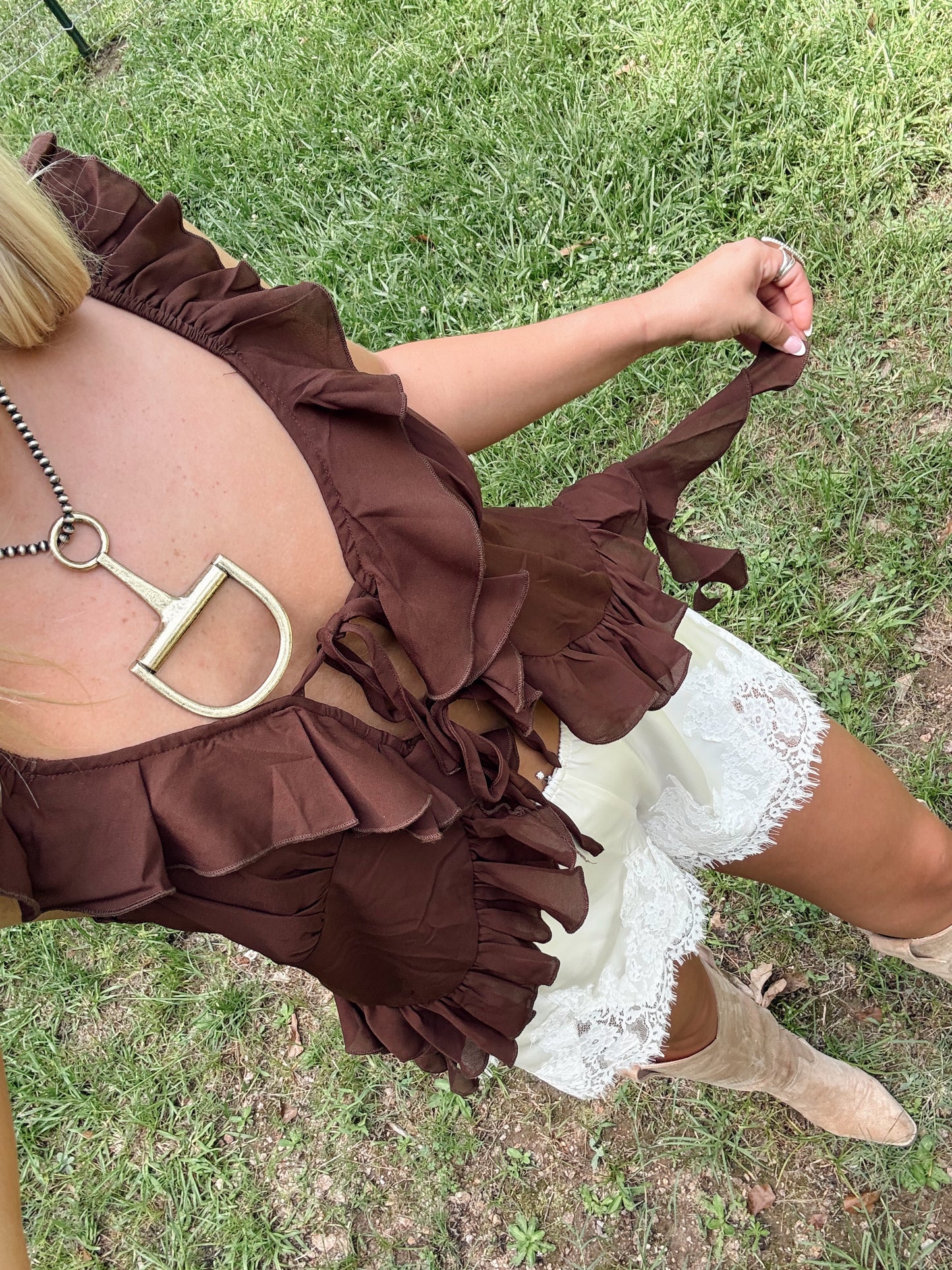 Desert Ivory Lace Shorts