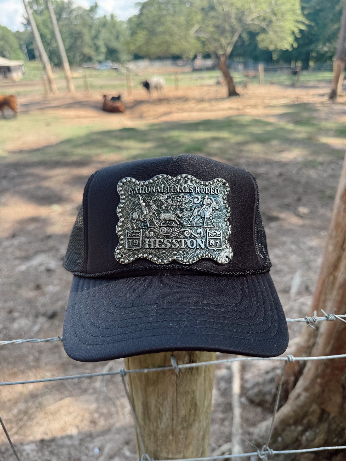 Black NFR Buckle Hat