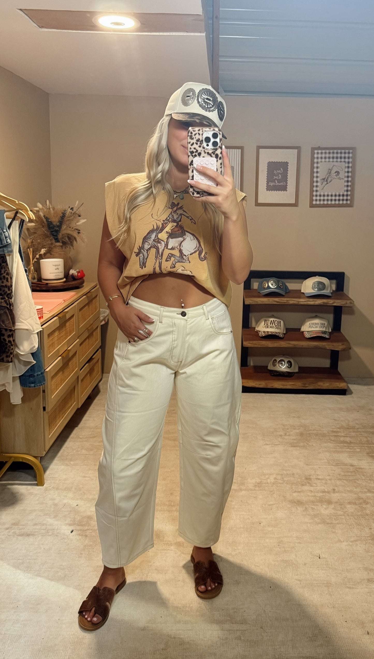 White Barrel Jeans