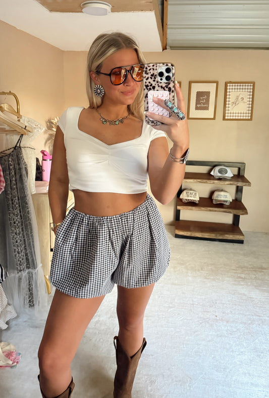 Gingham Bubble Shorts