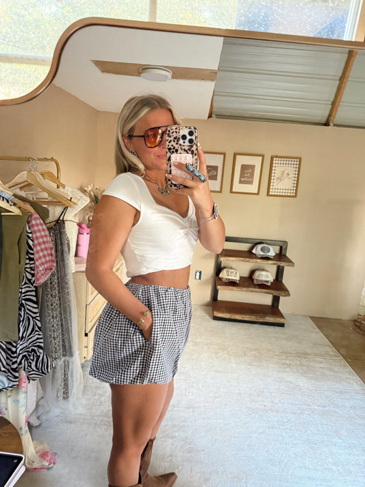 Gingham Bubble Shorts