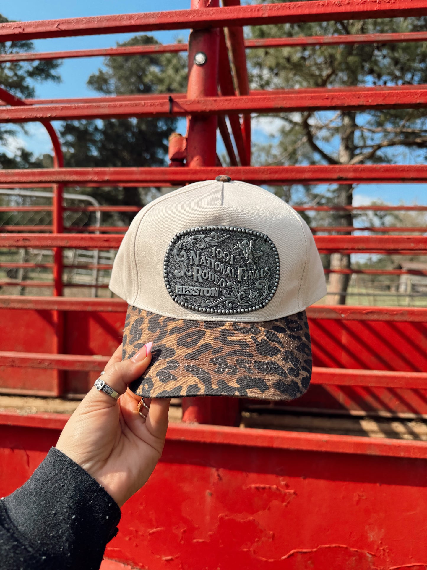 Vintage NFR Buckle Hat Cheetah