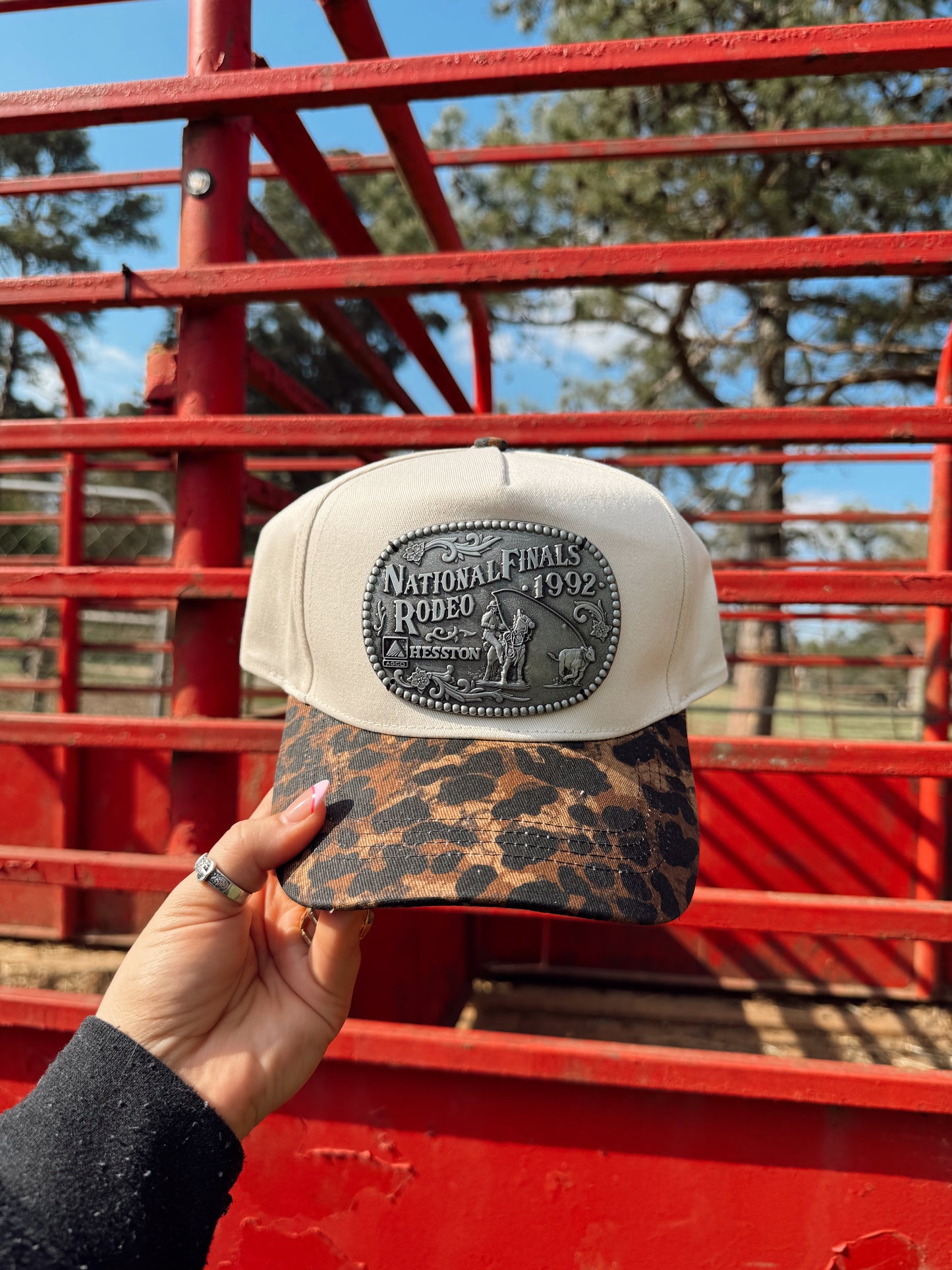 Vintage NFR Buckle Hat Cheetah