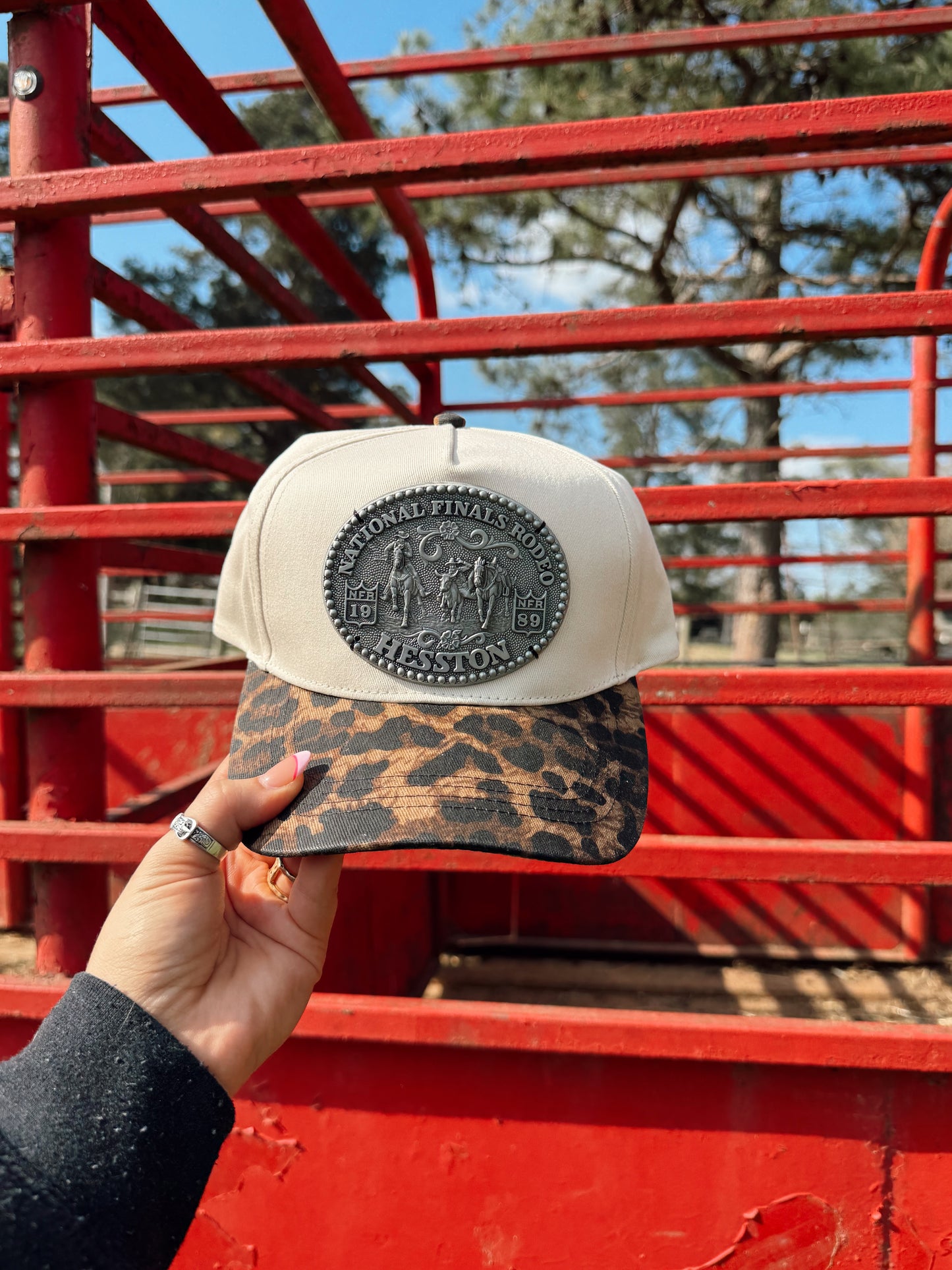 Vintage NFR Buckle Hat Cheetah