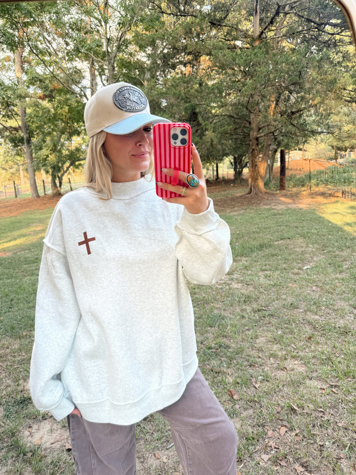 Reversible Jesus Saves Mock Neck