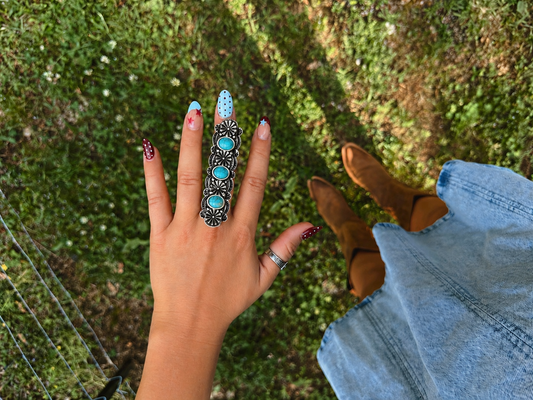 Adjustable Turquoise Ring