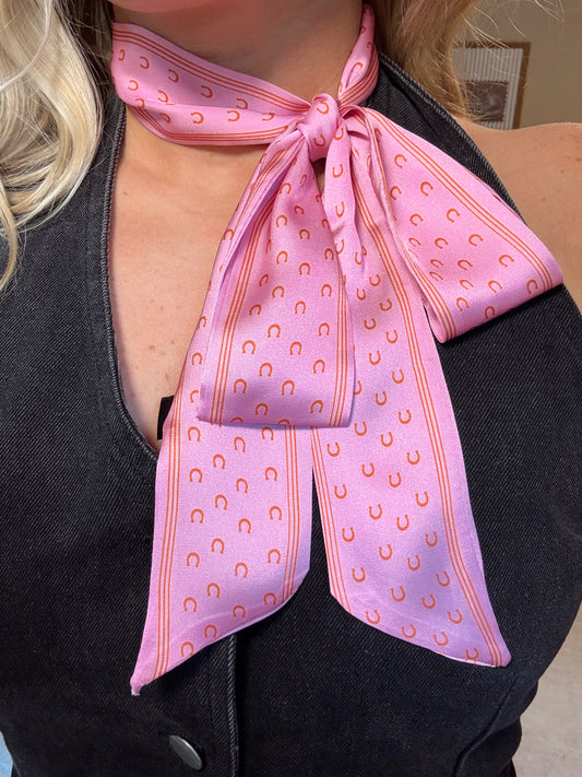 Pink Horseshoe Twilly
