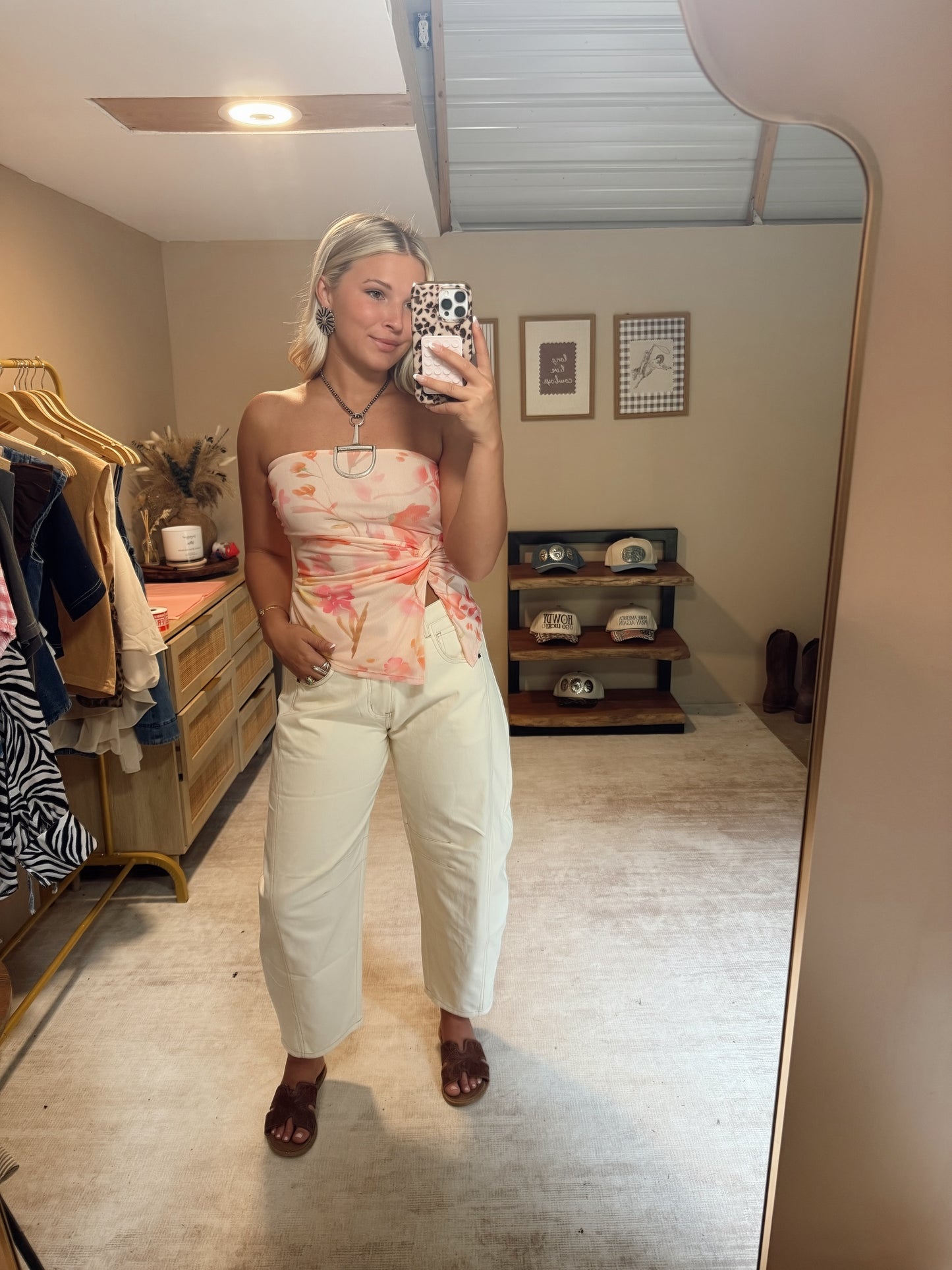 White Barrel Jeans